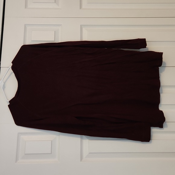 Maroon Long Sleeve Nursing Top - Picture 4 of 4